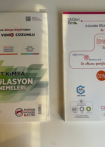 345 AYT Kimya Soru Bankası ve 3D AYT Kimya denemesi