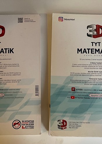 TYT-AYT Matematik Soru Bankası 3D Video Çözümlü