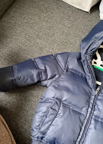 Gri Kapüşonlu Erkek Çocuk Mont - Görsel 2