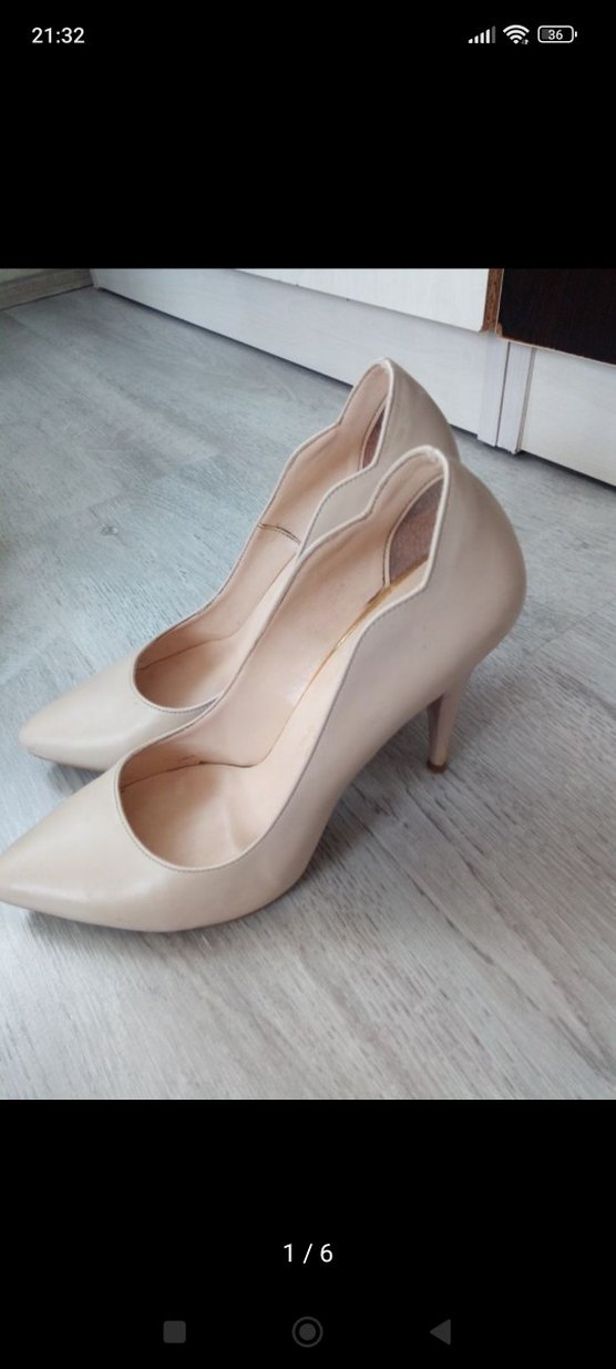 Bej Stiletto Kadın Ayakkabı - Görsel 3