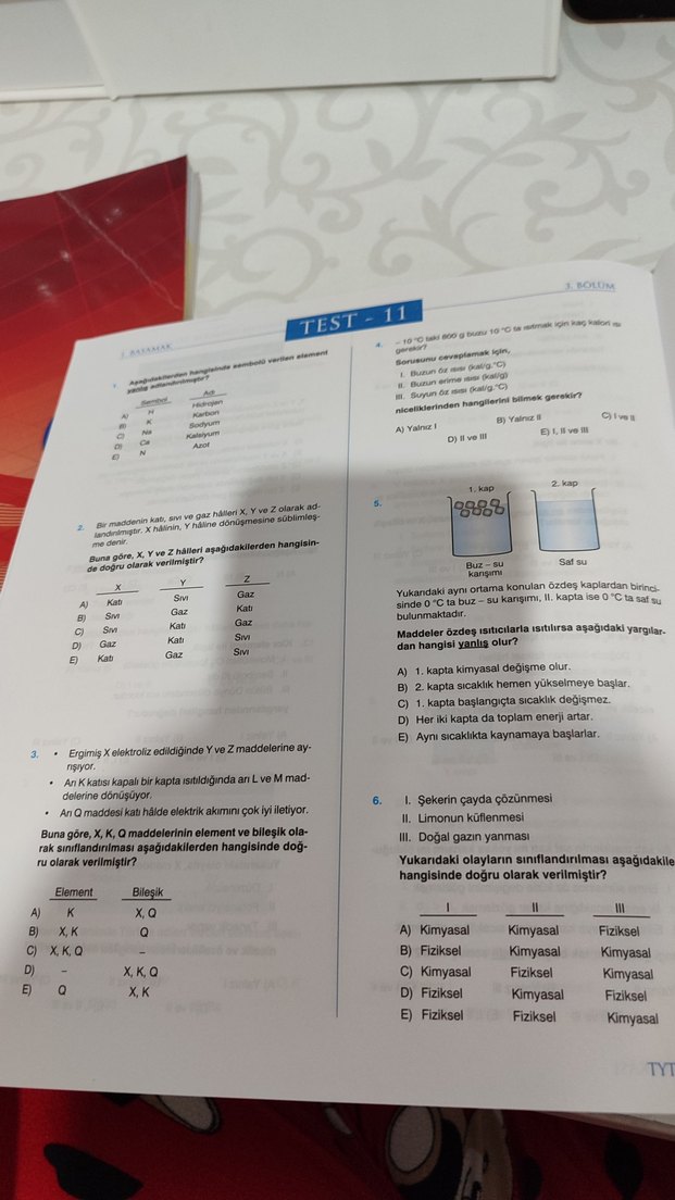 TYT Kimya Soru Bankası - Kültür Yayıncılık - Görsel 3