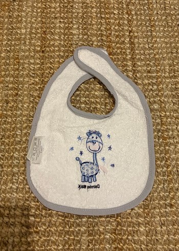 Nakışlı bej bebek önlüğü & hırka - Görsel 5