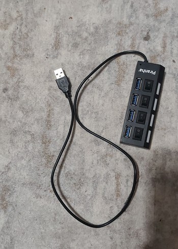 PİRANHA 4 Port USB 3.0 Hub Siyah