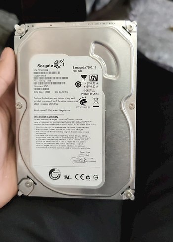 Seagate Barracuda 500GB 7200 RPM Sabit Disk