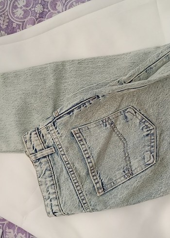 Zara Gri Bol Kesim Kadın Midi Kot Pantolon