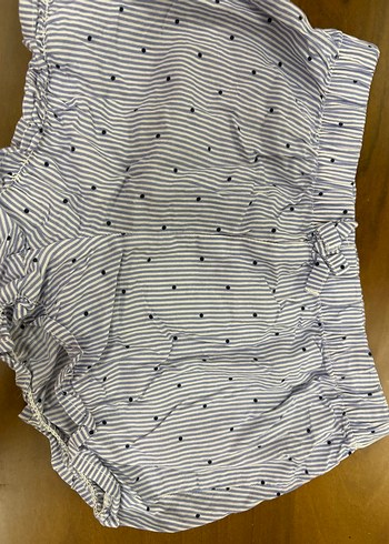 H&M 18 24 Ay Mavi Cizgili Ve Puantiyeli Bebek Sortu