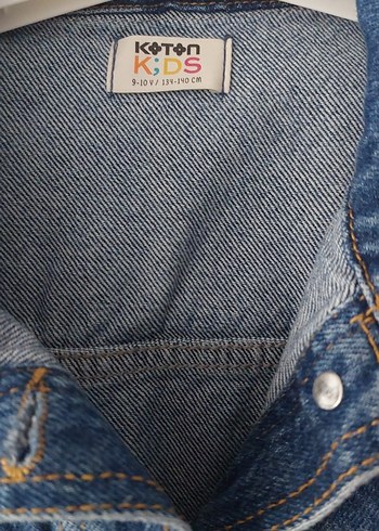 Koton Kids Kadın Mavi Kemerli Kolsuz Denim Ceket