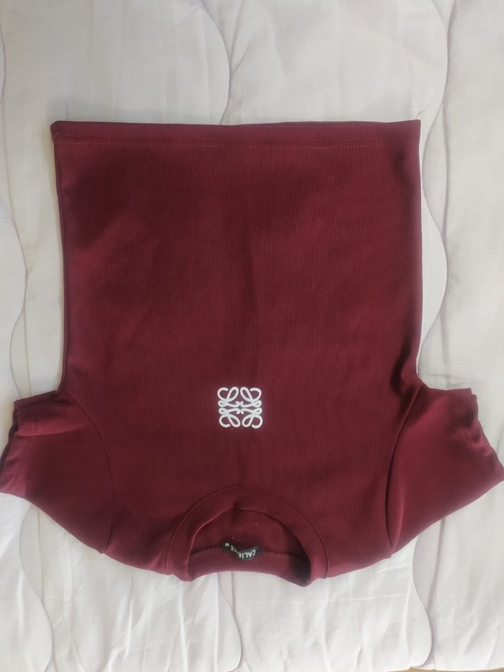 Bordo Kız Çocuk Kısa Kollu Tişört - Görsel 3