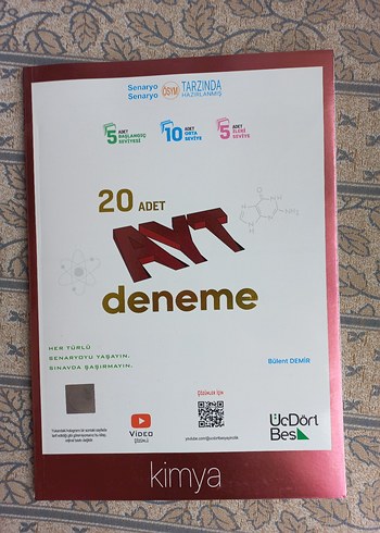 20 ADET AYT Kimya Deneme Sınavı