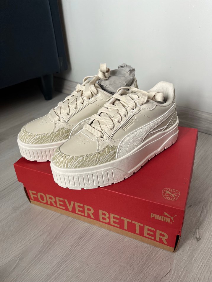 Beyaz Platform Topuklu Kadın Spor Ayakkabı - Görsel 2