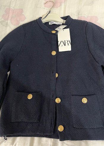 Düğmeli Lacivert Triko Kadın Ceket - Görsel 2