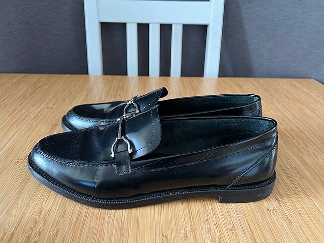 Massimo Dutti Massimo Dutti Siyah Deri Loafer ? 41 Numara ? Az Kullanılmış