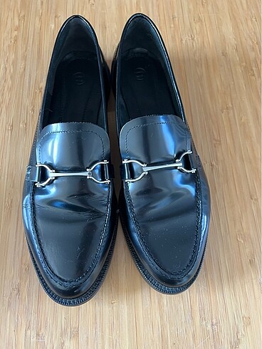 41 Beden Massimo Dutti Siyah Deri Loafer ? 41 Numara ? Az Kullanılmış