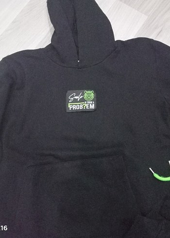 Siyah Baskılı Erkek Sweatshirt ve Eşofman Takımı - Görsel 2