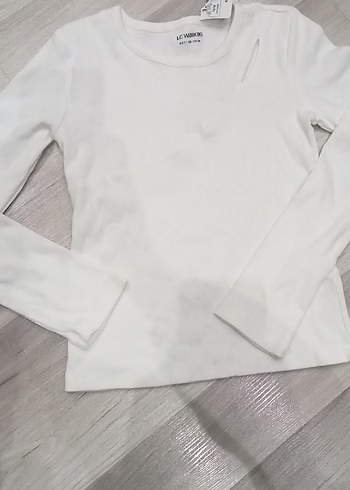 Kız Çocuk Beyaz Uzun Kollu Tişört - Görsel 2