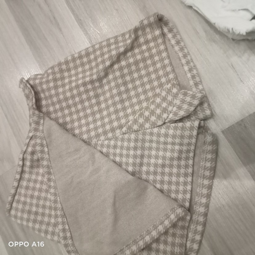 Bej Örgü Kadın Kumaş Pantolon - Görsel 2