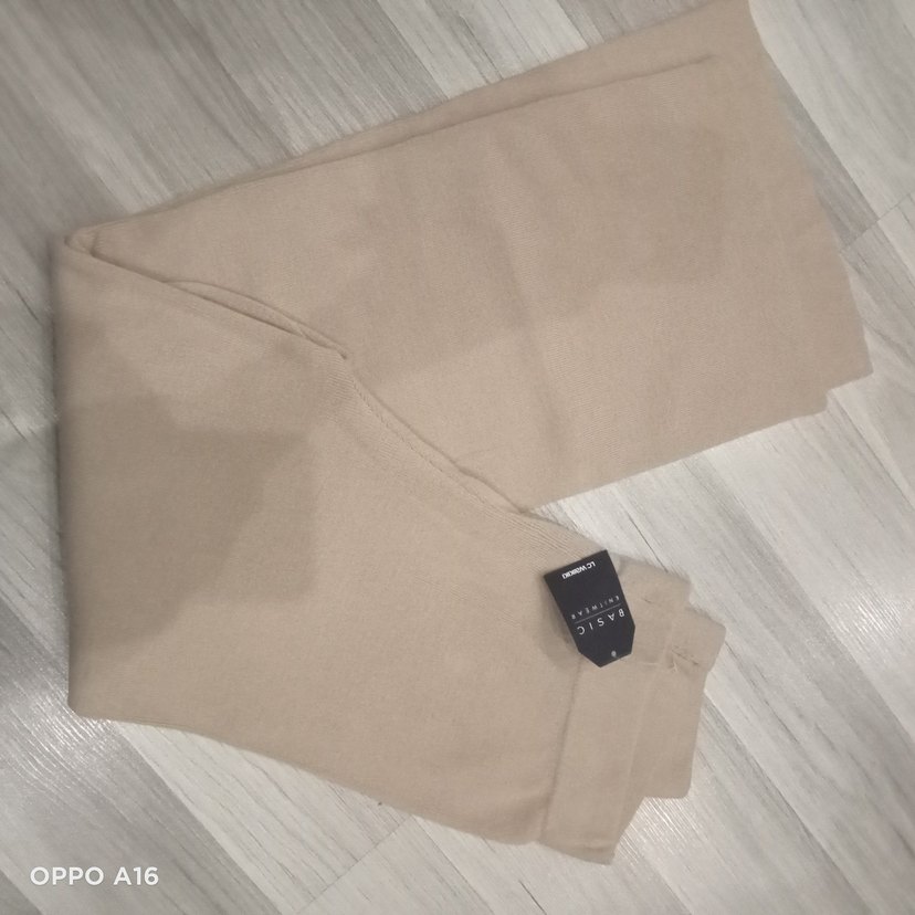 Bej Kadın Kumaş Pantolon Midi Boy - Görsel 2