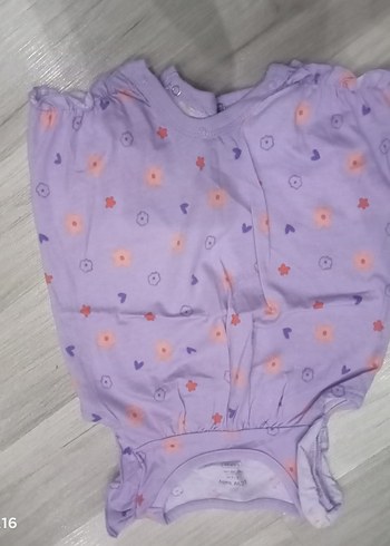 Renkli Baskılı Bebek Kız Tulum Dantel Detaylı - Görsel 2