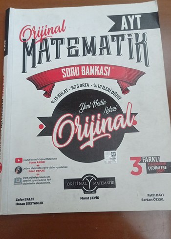 Orijinal Matematik Soru Bankası AYT