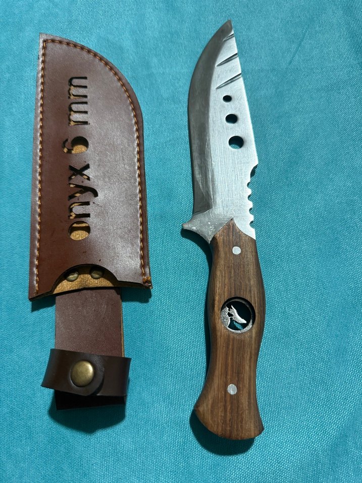 Deri Kılıflı Ahşap Saplı Bıçak - Görsel 2