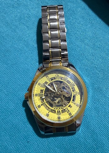 Altın Renkli Modern Klasik Erkek Kol Saati - Görsel 3