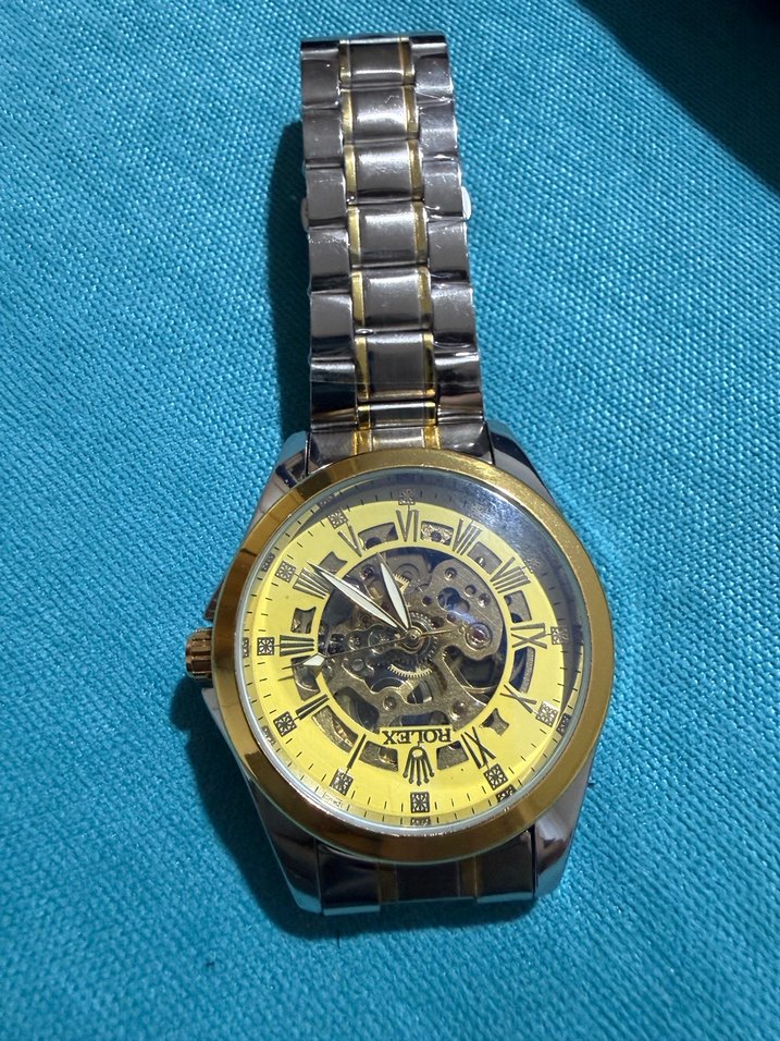 Altın Renkli Modern Klasik Erkek Kol Saati - Görsel 3