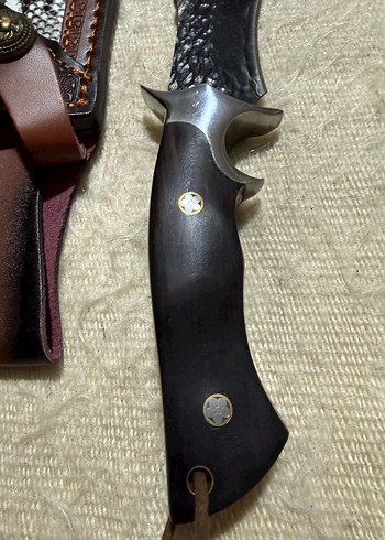 Abonoz Saplı Özel Tasarım Japon sanmai Bıçak - Görsel 7