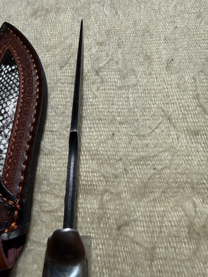 Abonoz Saplı Özel Tasarım Japon sanmai Bıçak - Görsel 5