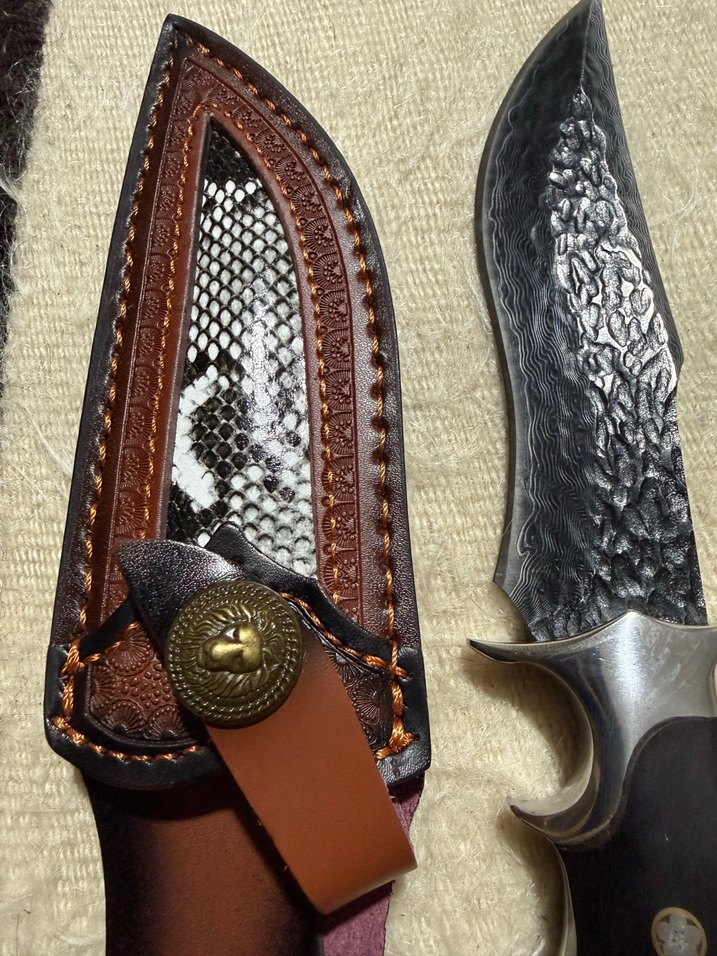 Abonoz Saplı Özel Tasarım Japon sanmai Bıçak - Görsel 4