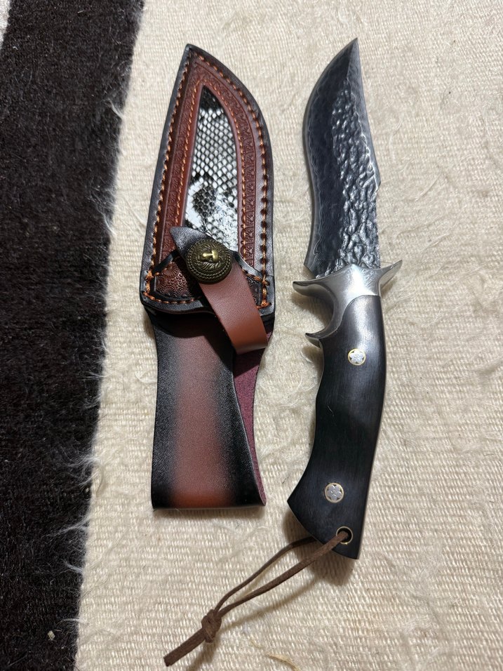 Abonoz Saplı Özel Tasarım Japon sanmai Bıçak - Görsel 2