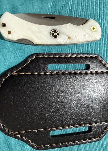 Beyaz Saplı Katlanır Çakı ve Kılıfı - Görsel 5