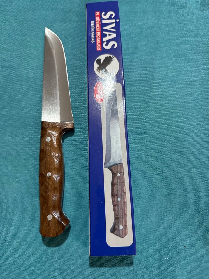 Kahverengi Ahşap Saplı Bıçak - Görsel 4