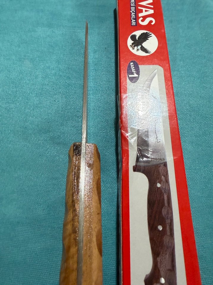 SİVAS El Dövmesi Bıçak, Kahverengi Saplı - Görsel 3