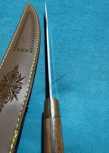 Kahverengi Saplı Kılıflı Keskin Bıçak - Görsel 3