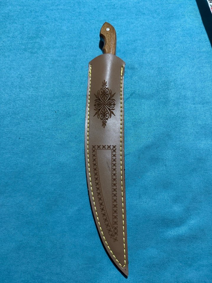 Kahverengi Saplı Kılıflı Keskin Bıçak - Görsel 4
