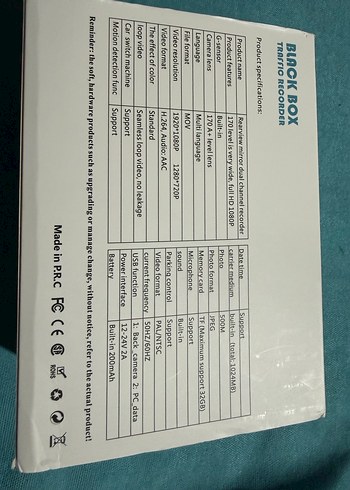 WiFi özellikli Siyah Araç Kamera Kaydedici - Görsel 3