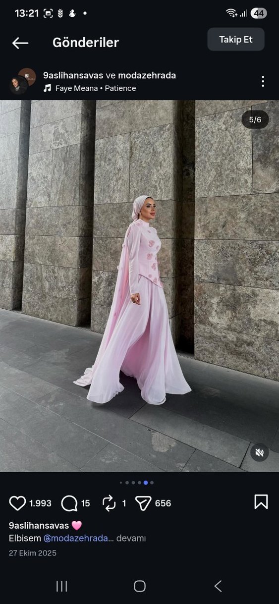 Pudra Pelerinli Uzun Kadın Abiye - Görsel 3