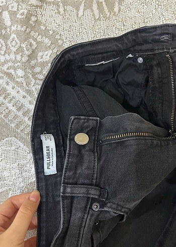 Pull and Bear Siyah Midi Kot Pantolon