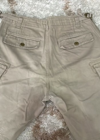 Bej Kemerli Erkek Keten Şort - Görsel 6