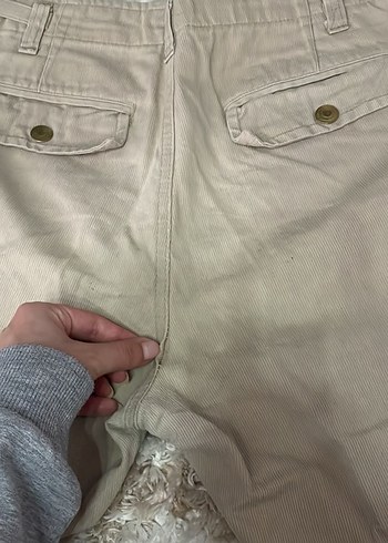 Bej Kemerli Erkek Keten Şort - Görsel 7