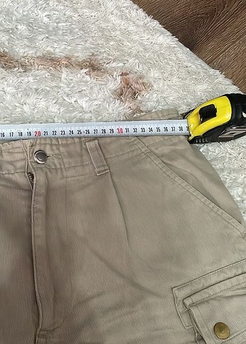 Bej Kemerli Erkek Keten Şort - Görsel 2