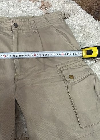 Bej Kemerli Erkek Keten Şort - Görsel 3