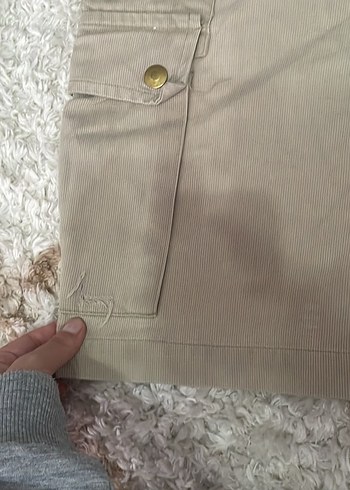 Bej Kemerli Erkek Keten Şort - Görsel 5