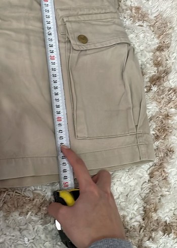 Bej Kemerli Erkek Keten Şort - Görsel 4