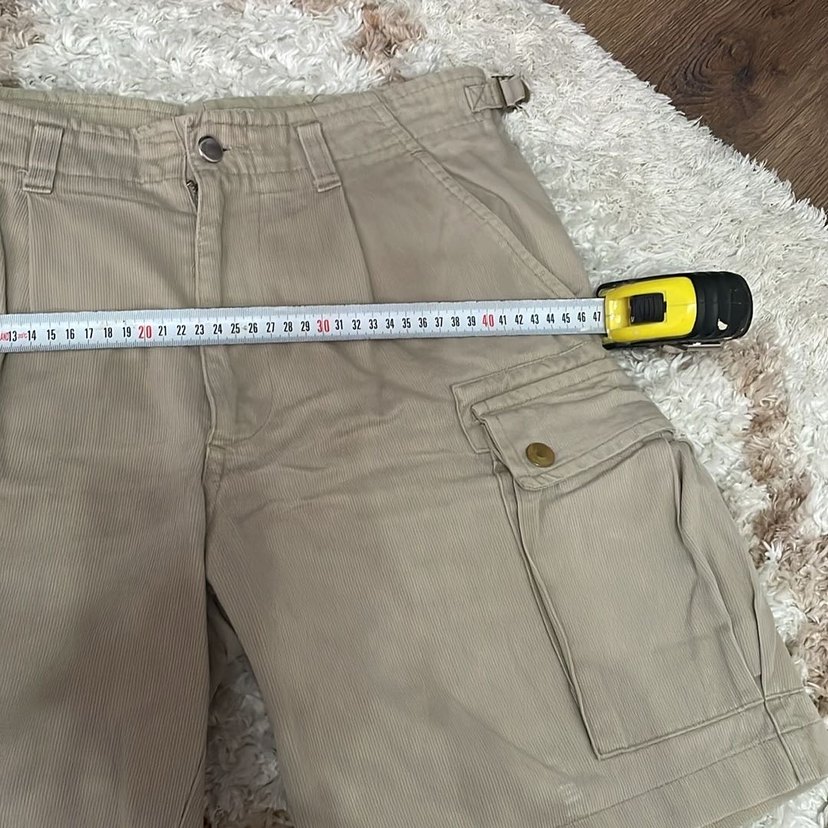 Bej Kemerli Erkek Keten Şort - Görsel 3