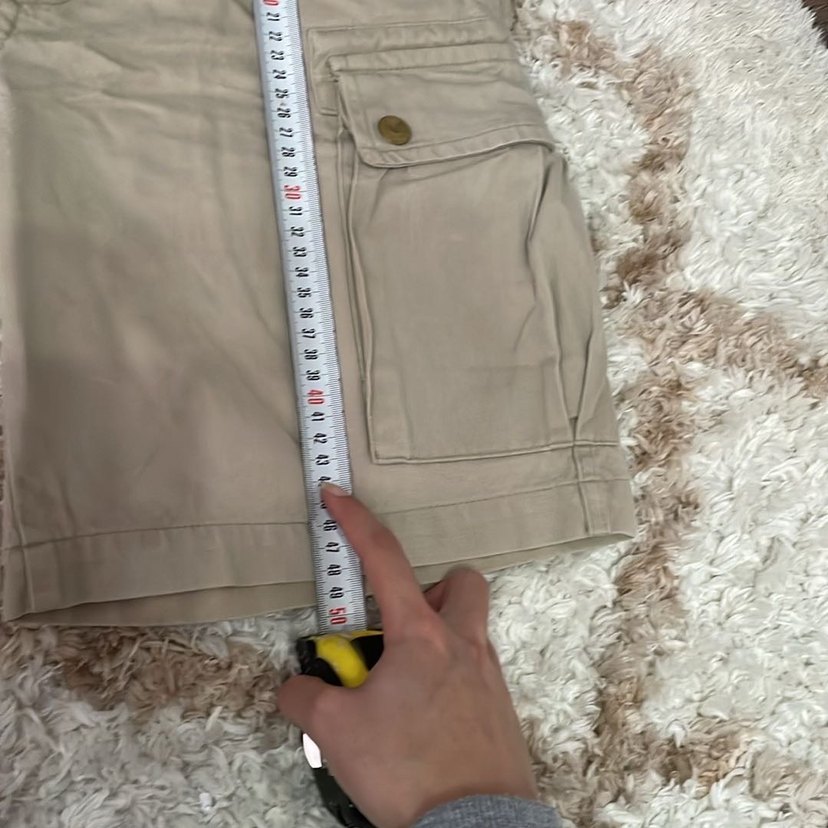 Bej Kemerli Erkek Keten Şort - Görsel 4