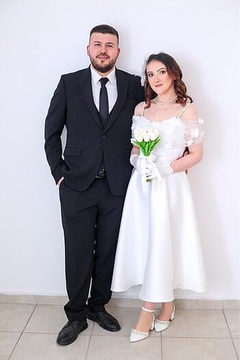 Nikah elbisesi beyaz elbise abiye