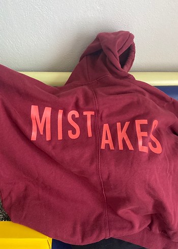 Bordo Kapüşonlu Kadın Sweatshirt - Görsel 2