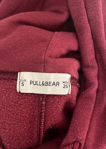 Bordo Kapüşonlu Kadın Sweatshirt - Görsel 3