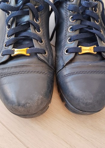 Koyu Mavi Erkek Spor Ayakkabı Bağcıkları - Görsel 2